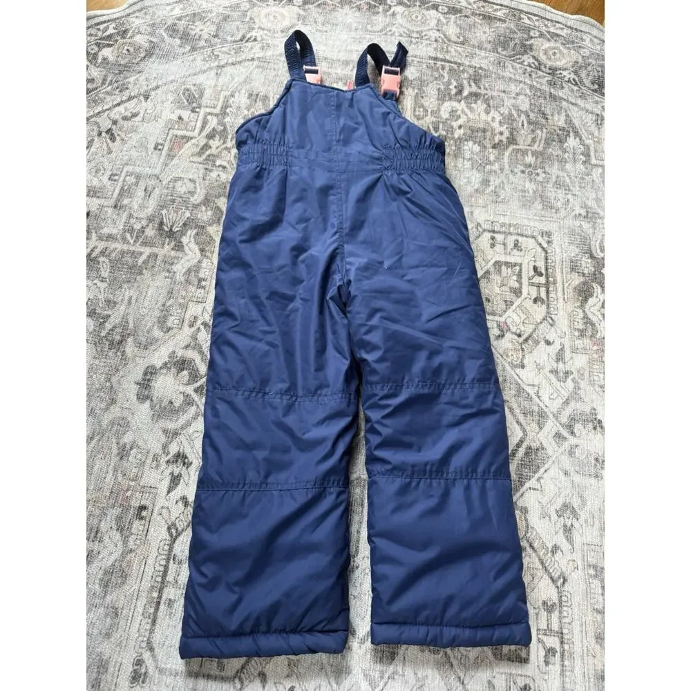 Carters Kid Overall Snow Bibs Blue Size 5T Adjustable Straps Skiing Winter Snow